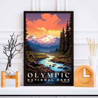 Olympic National Park Poster, Travel Art, Office Poster, Home Decor | S7 - image5